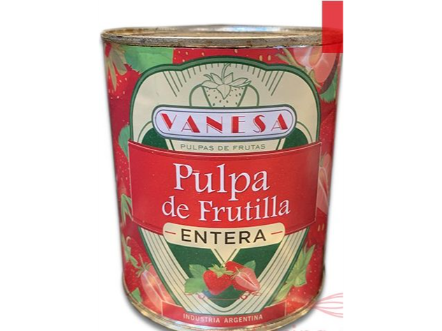 Pulpa de Frutillas enteras Vanesa x 940gr