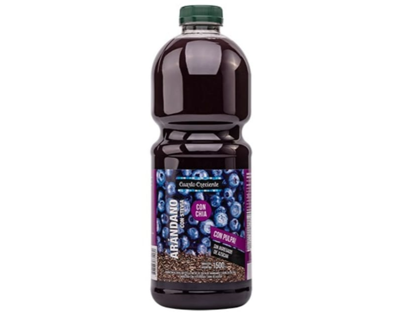 Jugo Cuarto creciente de Arandanos con chia y stevia  x1.5L