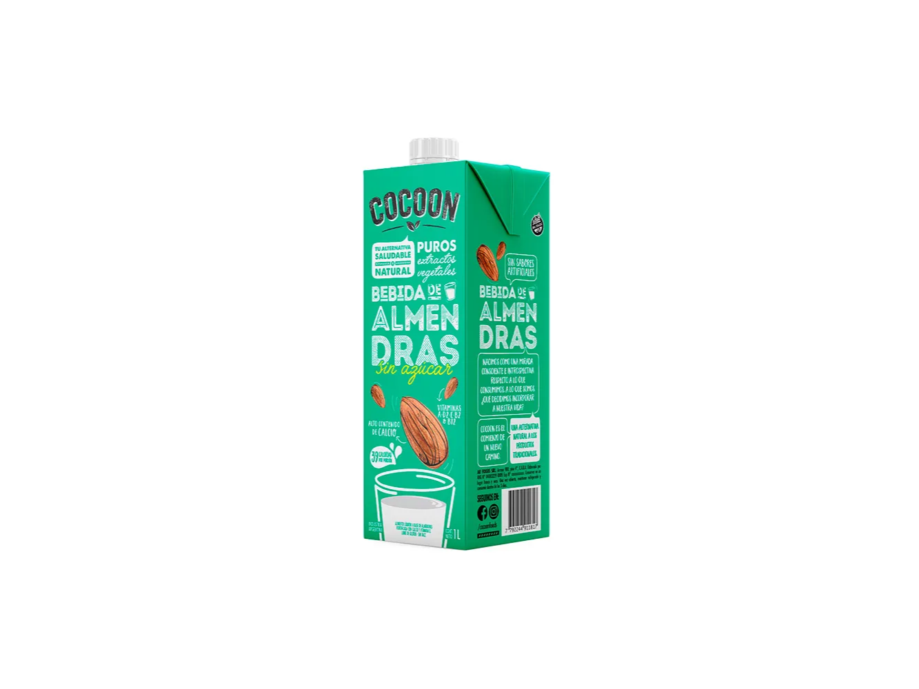 Leche de Almendras Cocoon sin azucar x1L