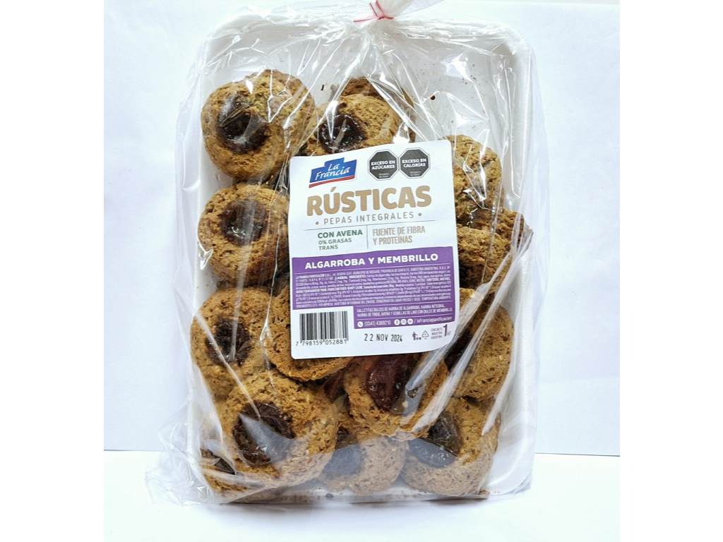 Pepas integrales de Algarroba y membrillo La francia x1kg