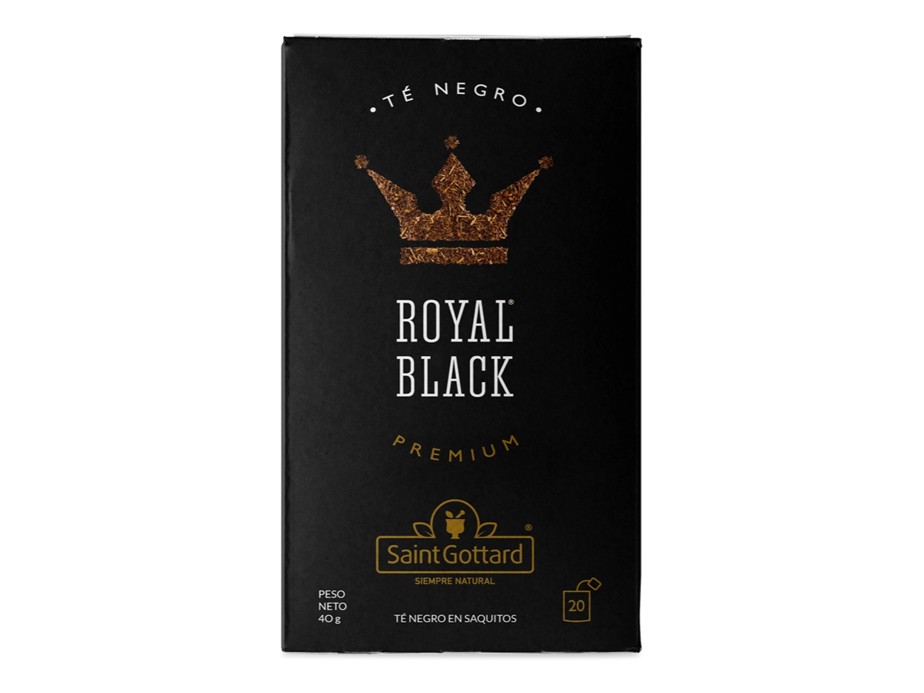 Té  ROYAL BLACK Saint gottard  x 20saquitos