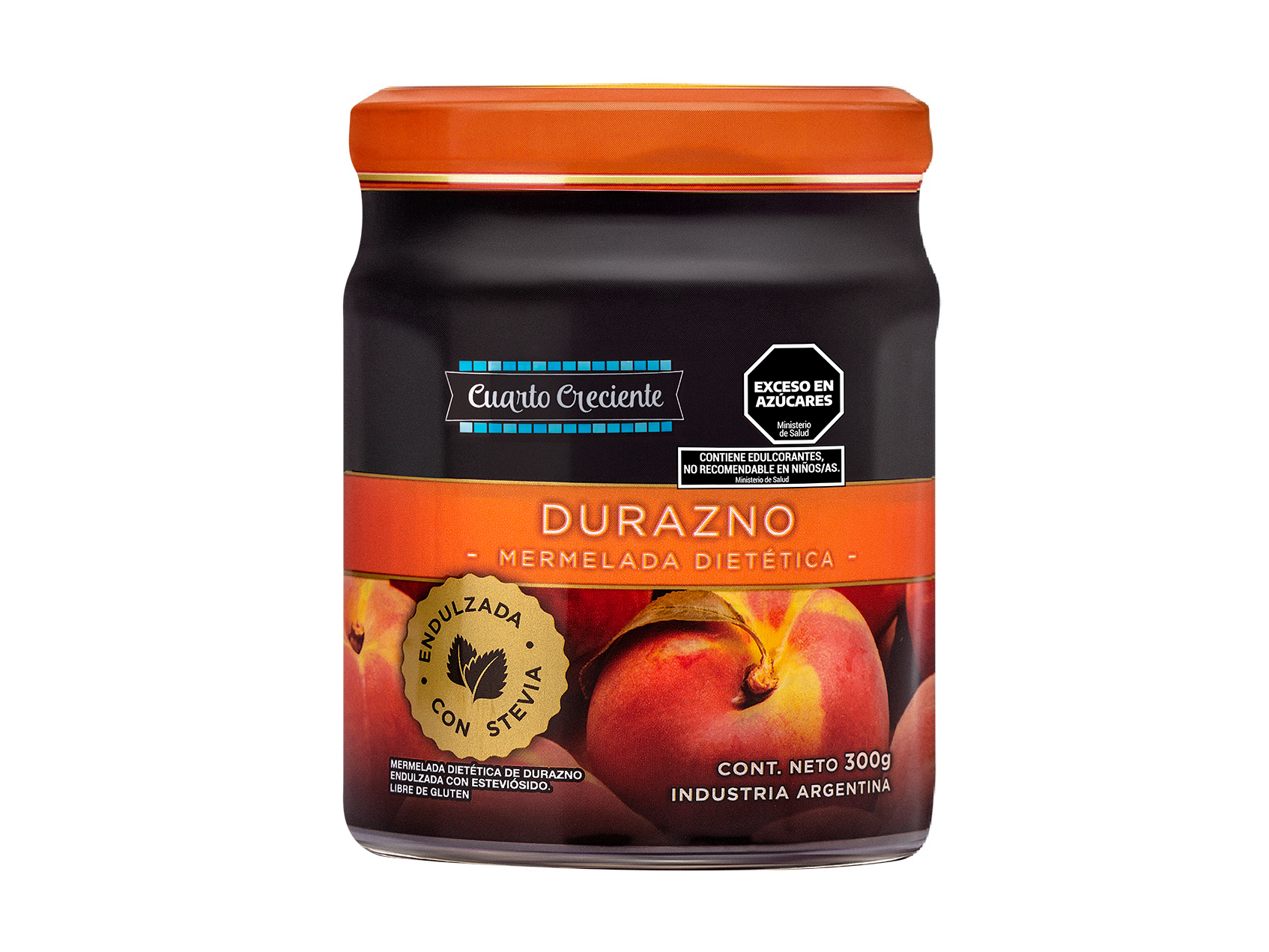 Mermelada Cuarto Creciente con stevia durazno