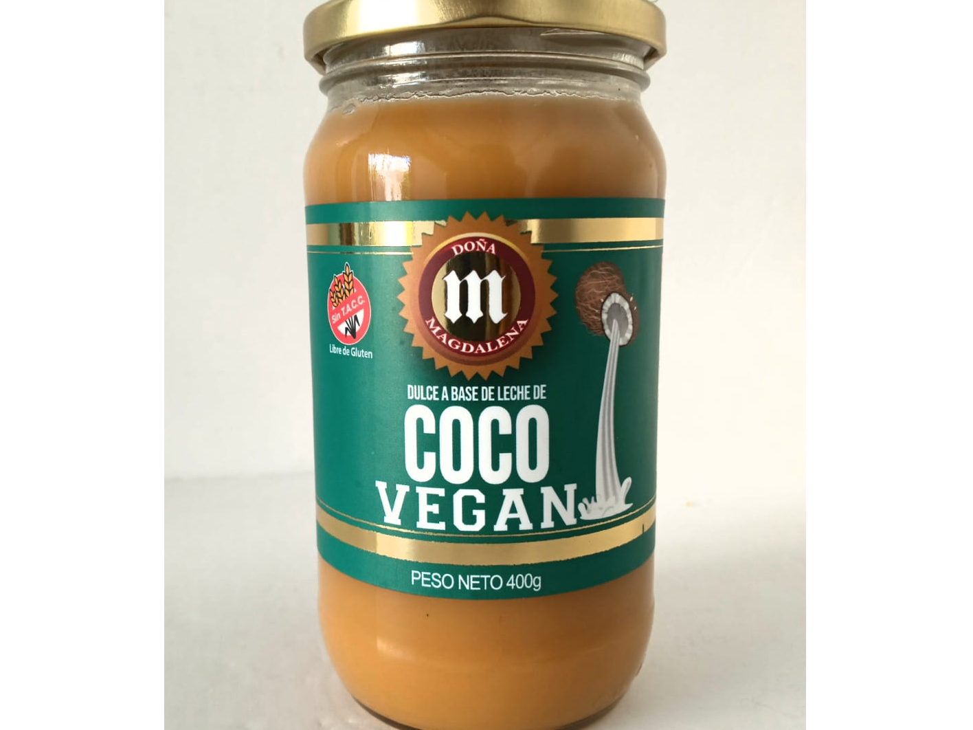 Dulce de leche de coco vegano Doña magdalena x400gr