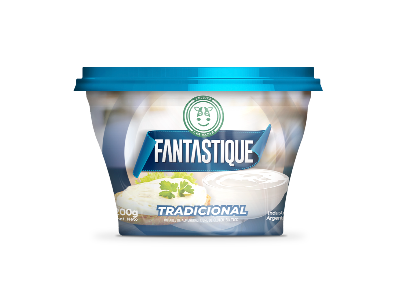 Queso Untable tradicional de almendras Felices las vacas 200gr sin tacc