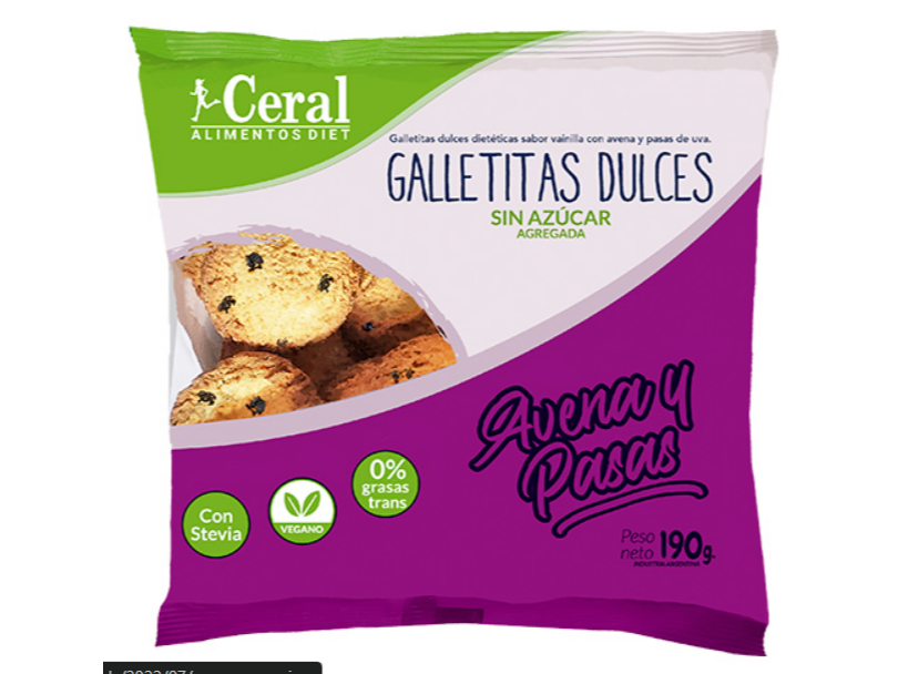 Galletas Ceral Avena sin azucar