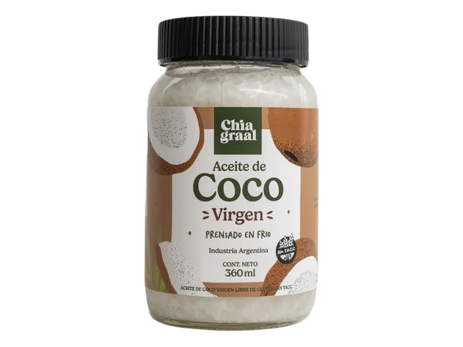 Aceite de coco VIRGEN 360 ml chia graal