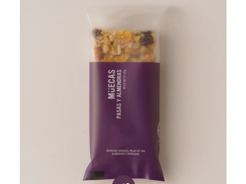 Barra de cereal Muecas Pasas y Almedras x16 unidades