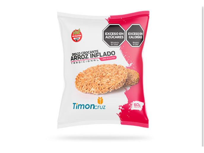 Disco Crocante de Arroz inflado Timon cruz sin tacc