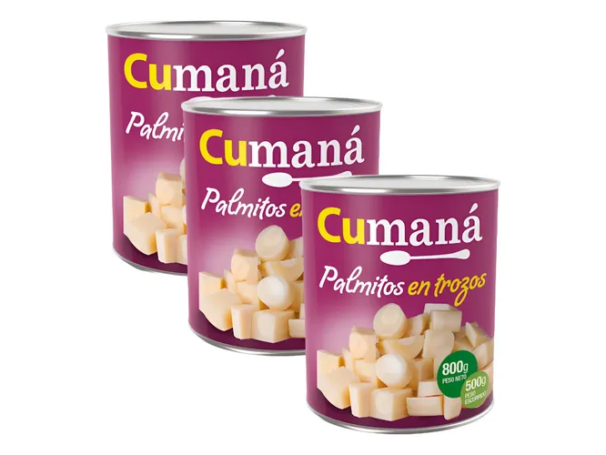 Palmitos en Trozo cumaná x800gr