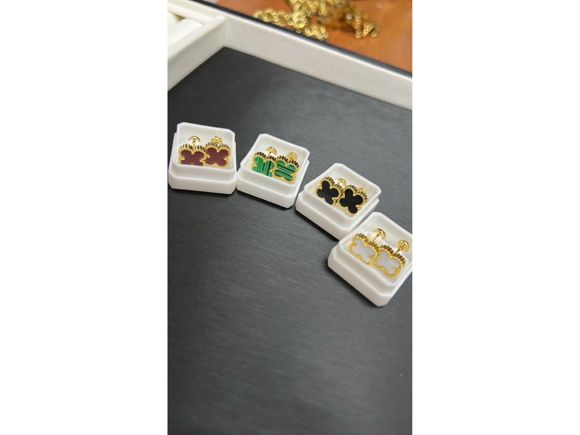 Aros Van Cleef - Enchapadas en oro 18K