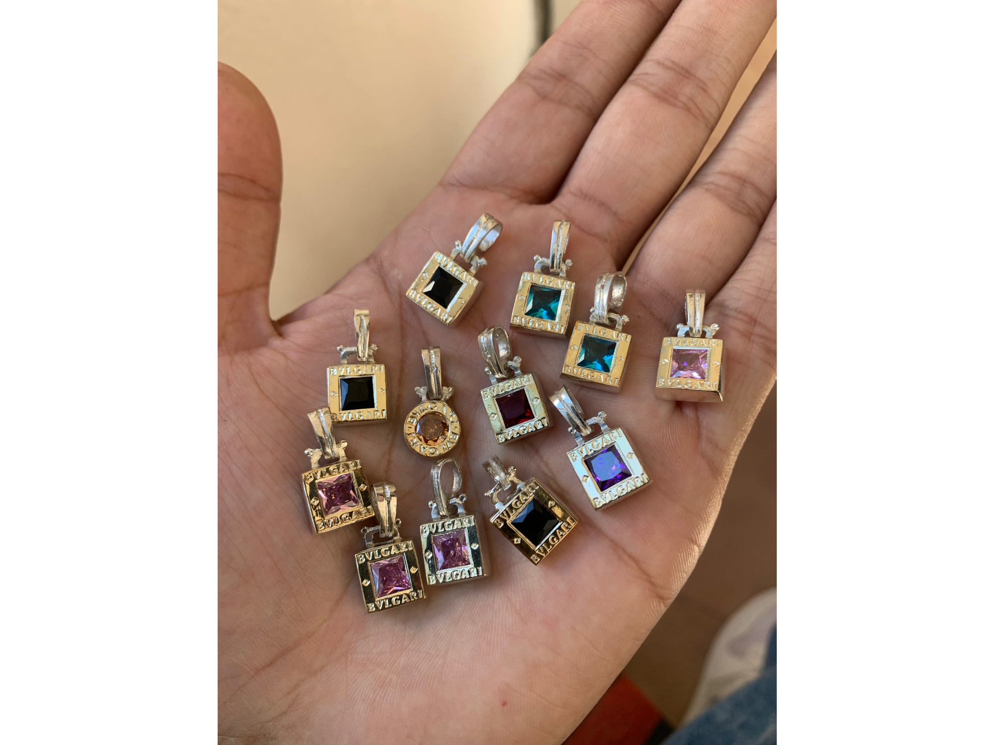 Dije Bvlgari - Plata y Oro 925 -Mediano