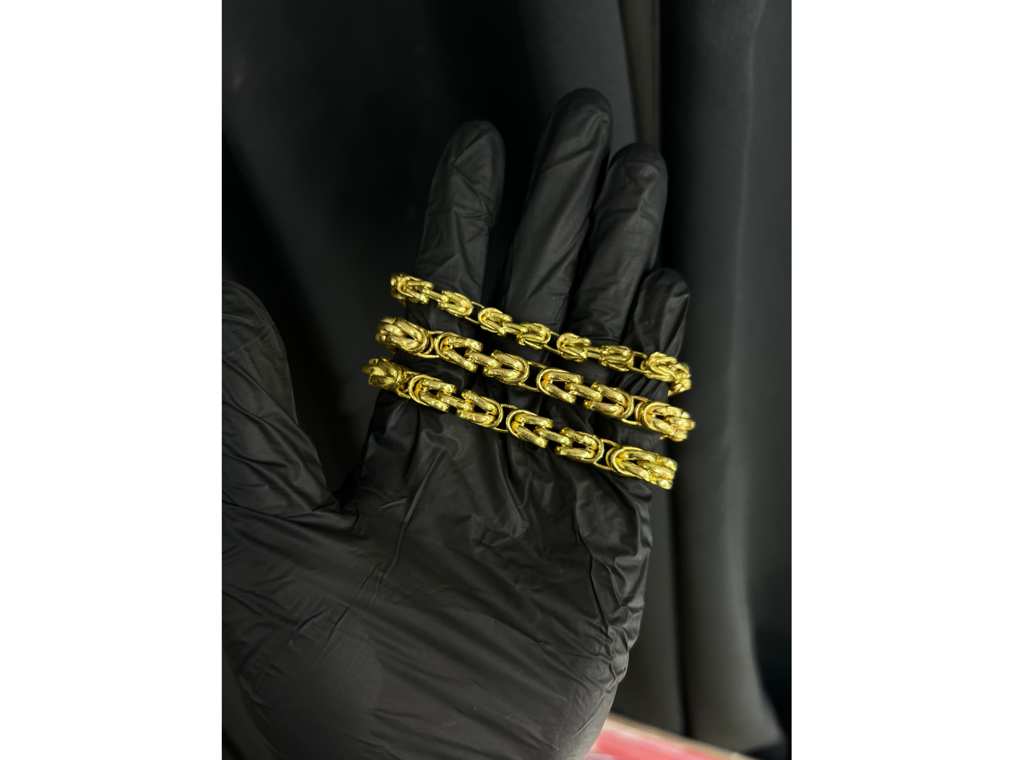 Pulsera Punto Peruano - Oro Bajo - Cierre Marinero