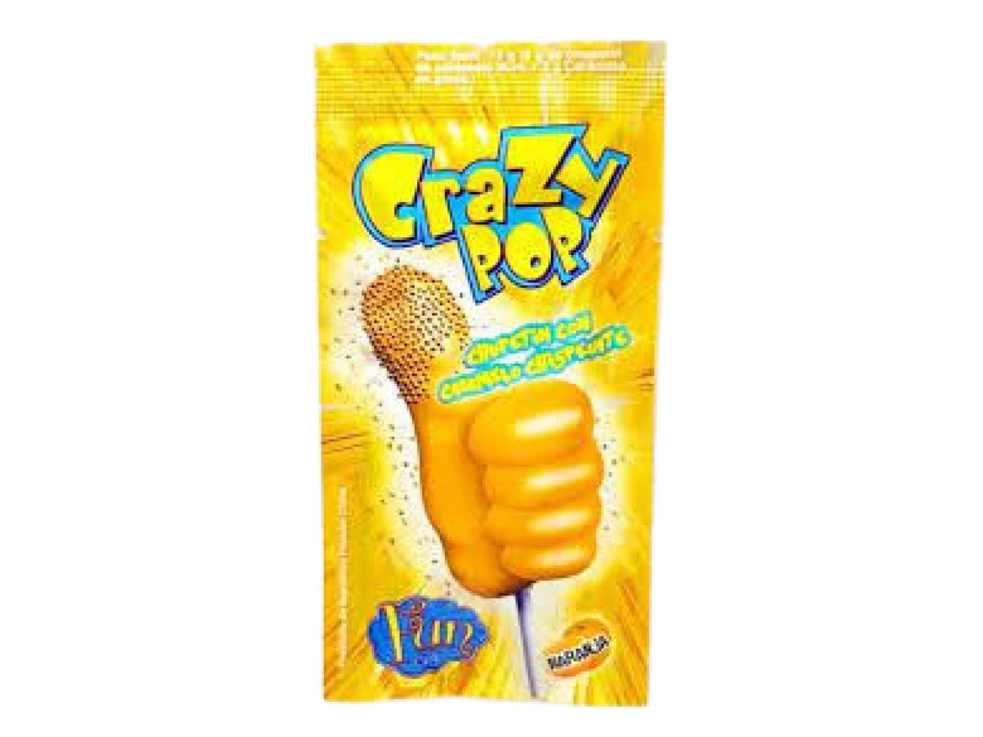 CHUP.CRAZY POP TIRA NARANJA 10x10x12g
