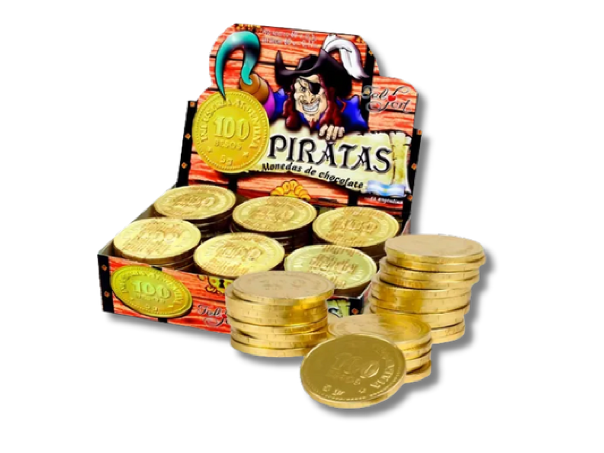 CHOC. BOC. FELFORT MONEDAS PIRATAS 24x60x5G