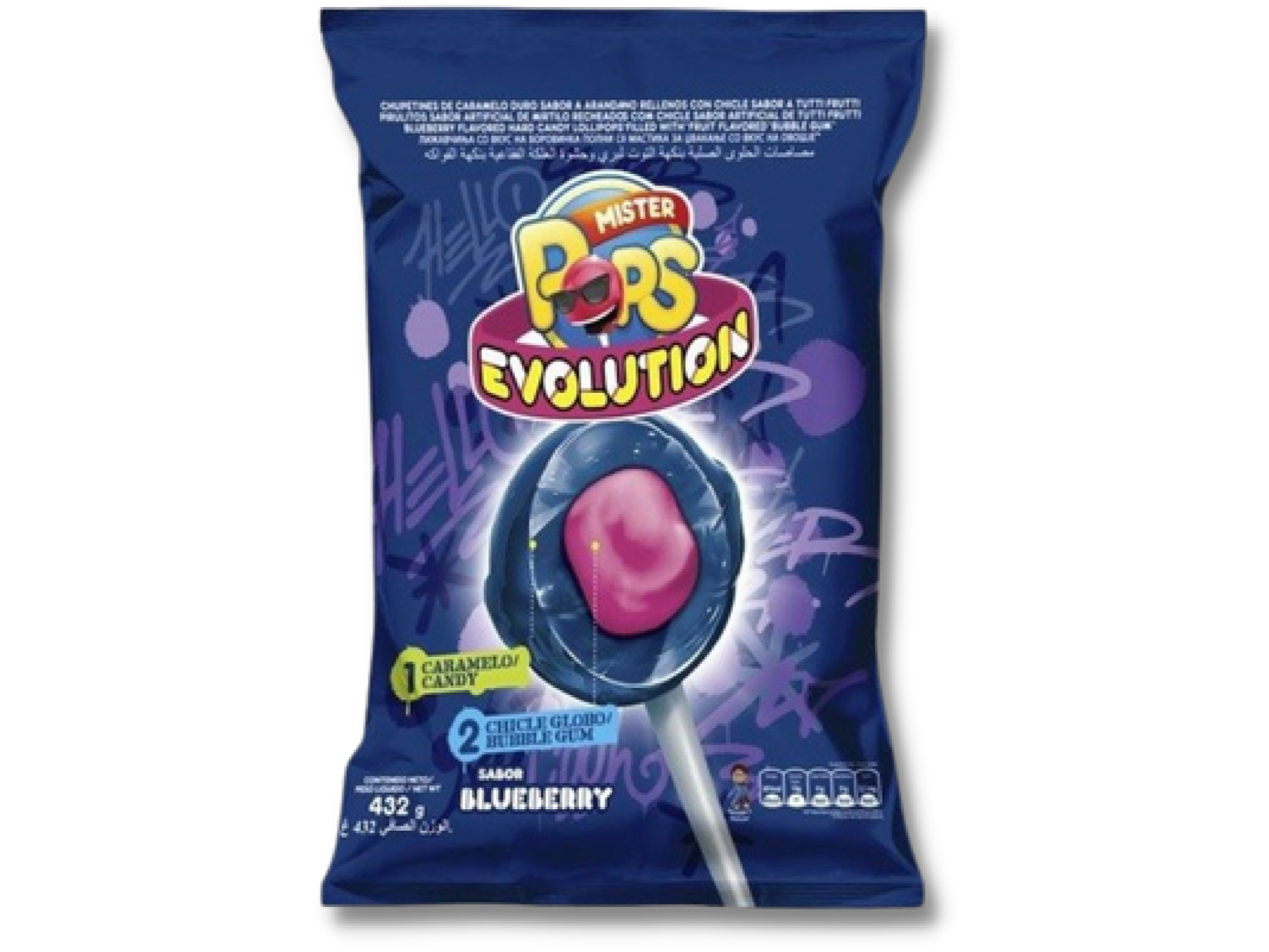 CHUP. MR POPS EVOLUTION BLUE BERRY 12x24x18g