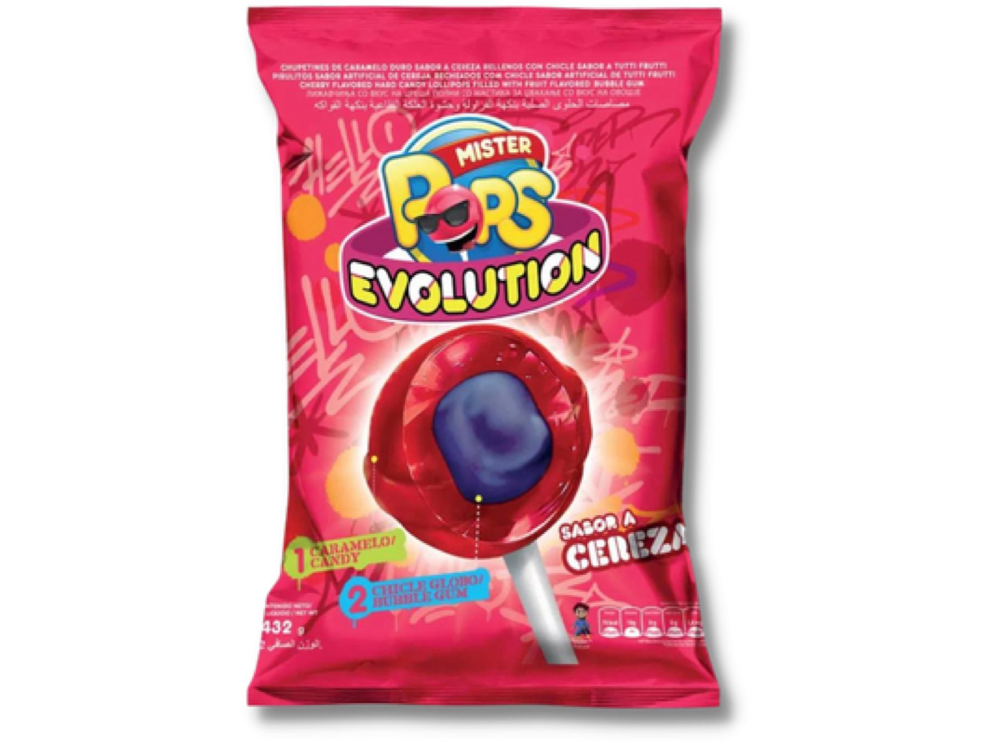 CHUP. MR POPS EVOLUTION CHERRY 12x24x18g