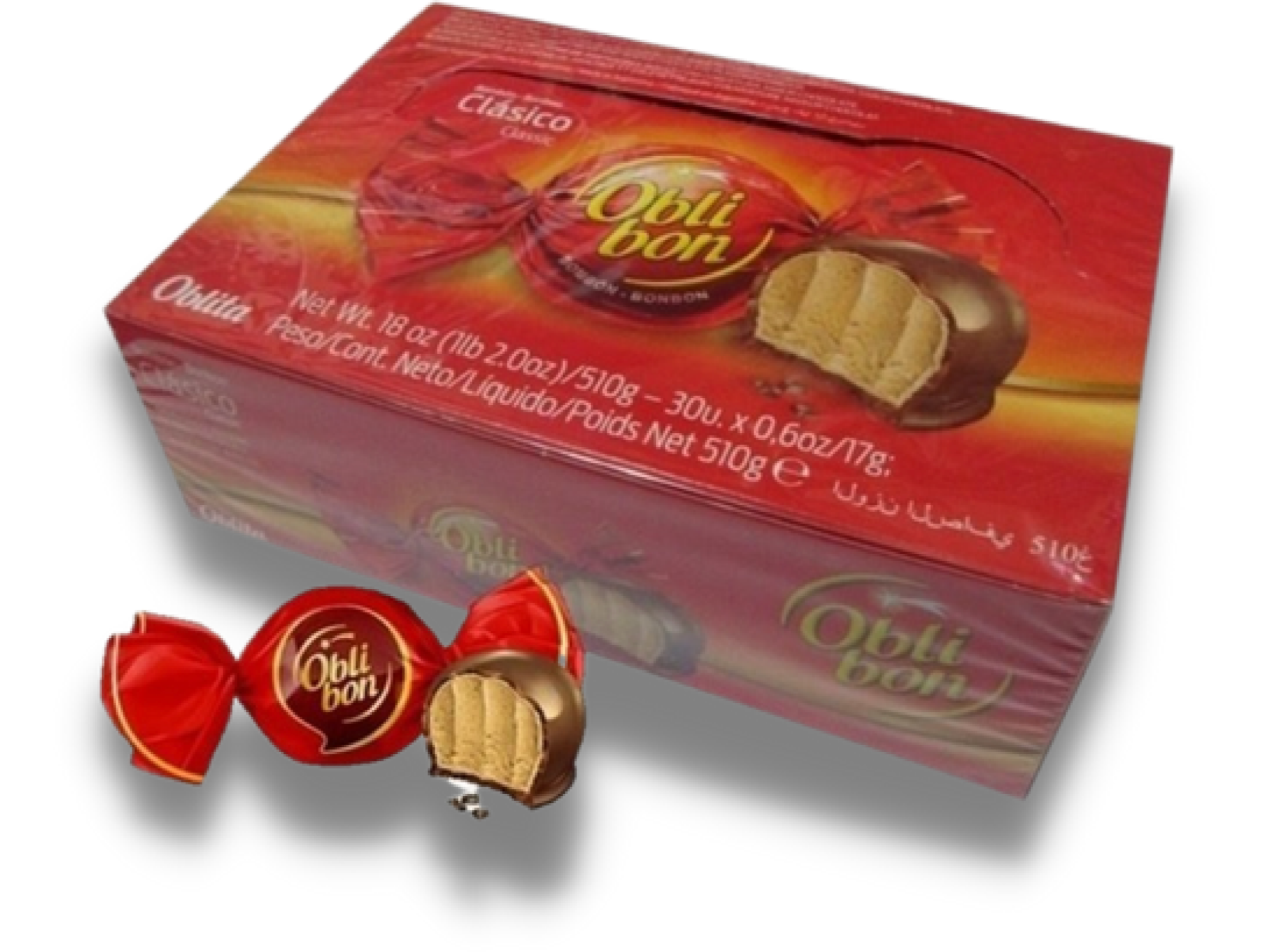 CHOC. BOMB. OBLI-BON LECHE 12x30x17g
