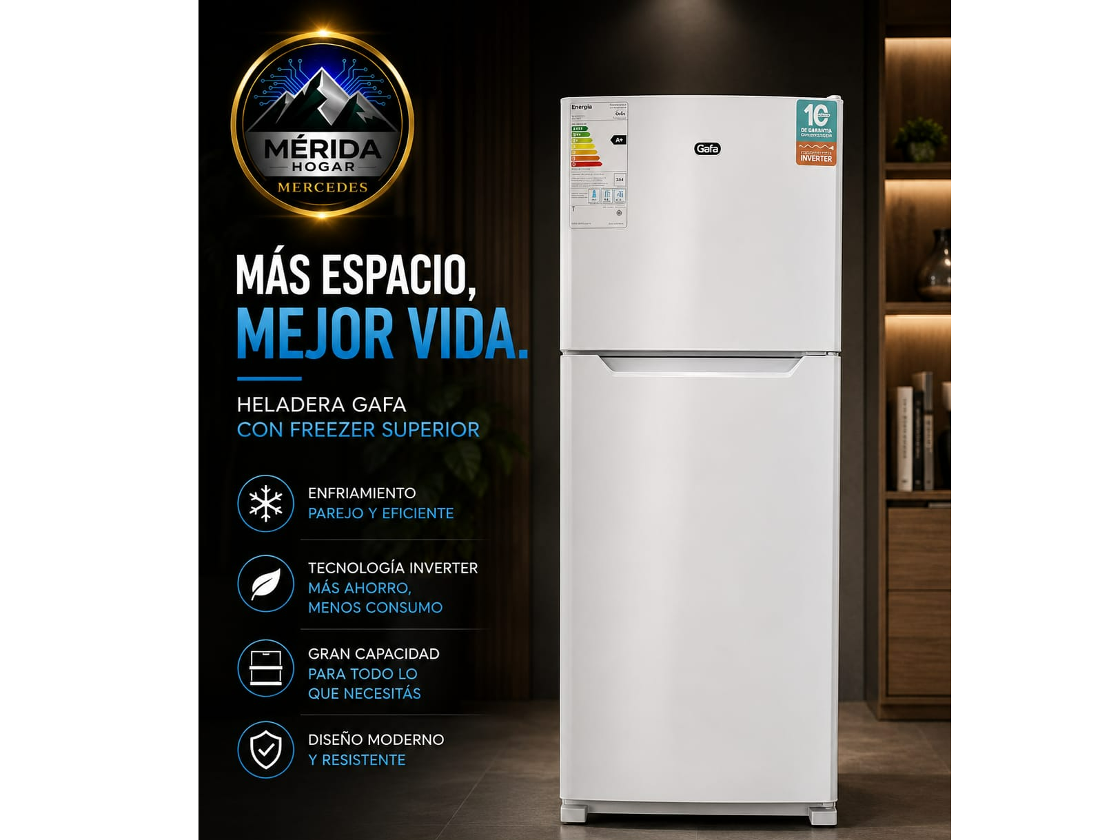 Heladera con Freezer superior GAFA