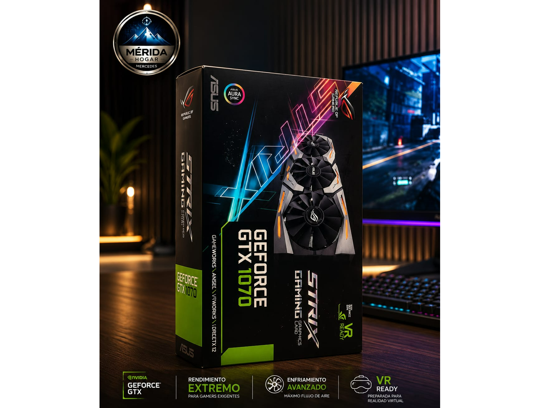 Placa de Video ASUS GEFORCE GTX 1070