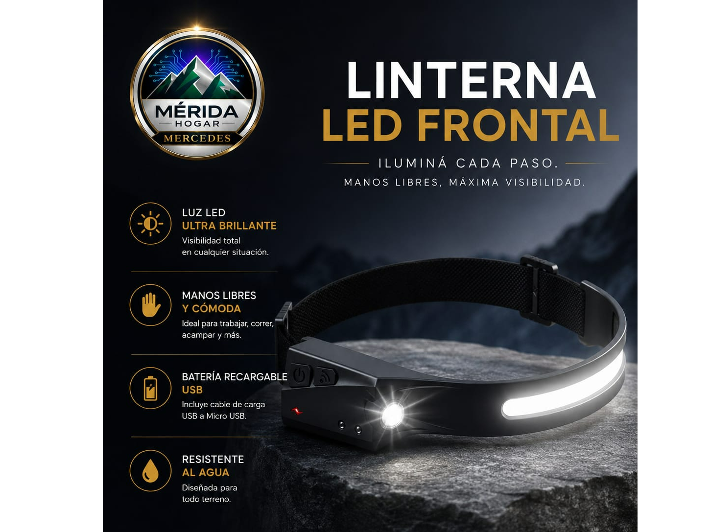 Linterna LED frontal
