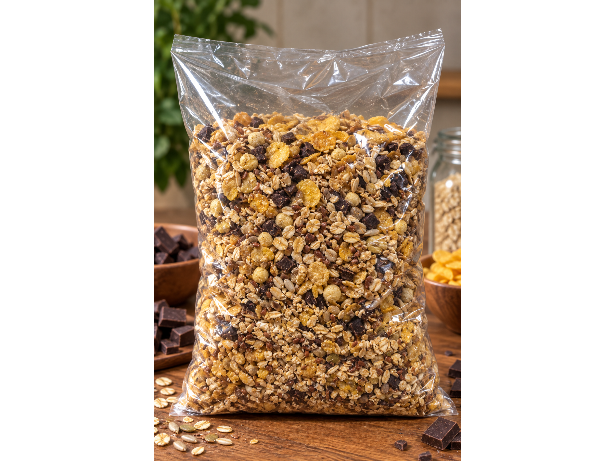 Granola con chipas de chocolate de Ecoaldea