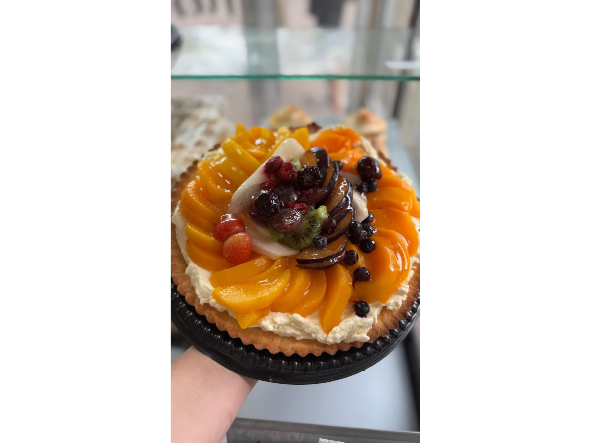 Tarta de frutas con crema pastelera