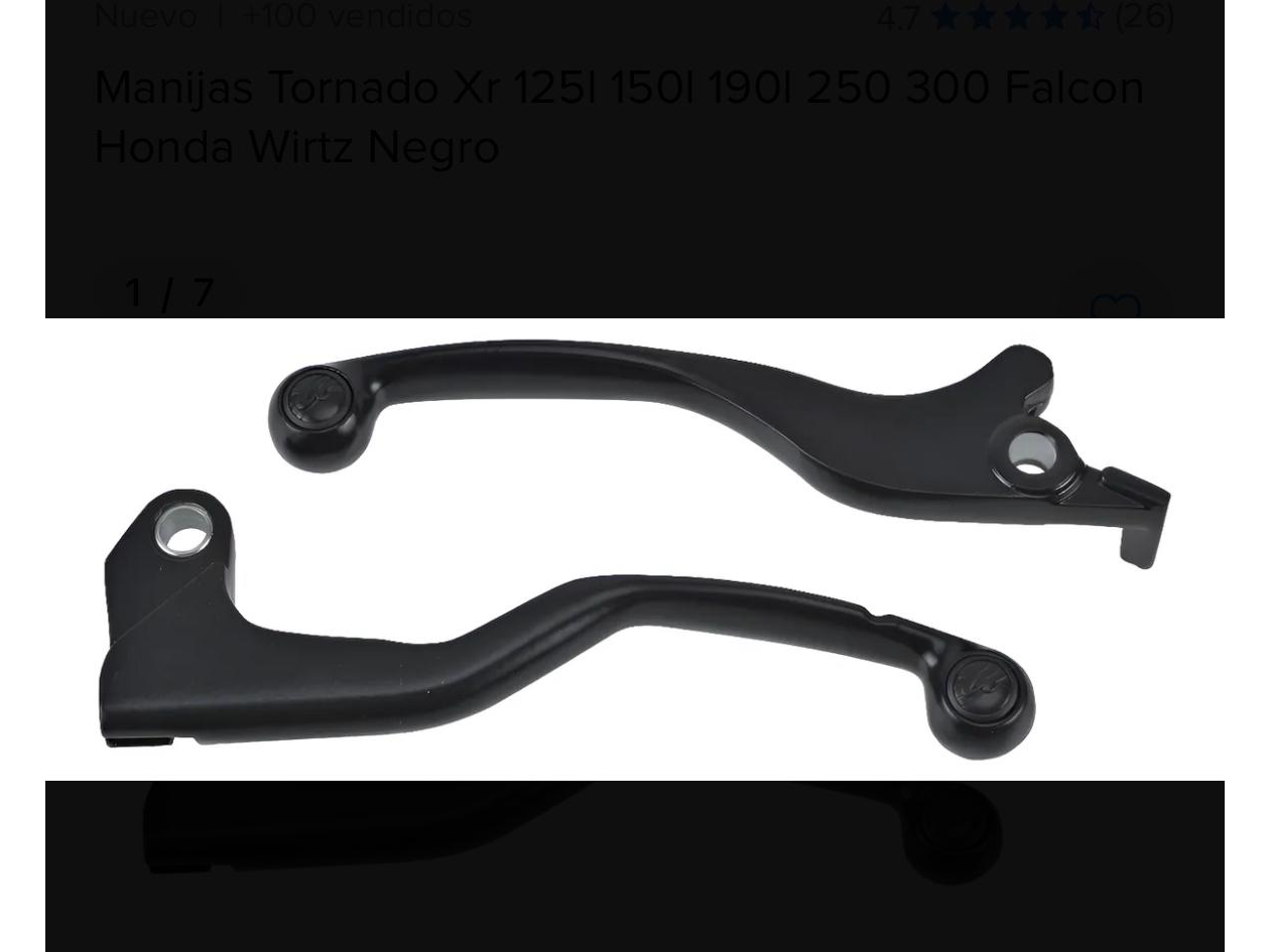 MANIJA FRENO Y EMBRAGUE HONDA TORNADO/ FALCON NEGRAS S/GRIP