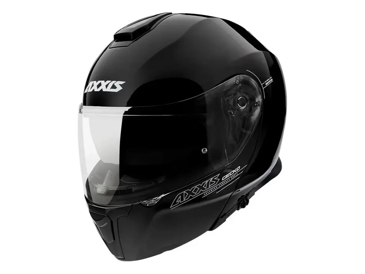 CASCO AXXIS GECKO SV SOLID A1 NEGRO BRILLOSO "S"