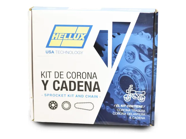KIT CORONA CADENA Y PIÑON HONDA NEW WAVE 110 14/37 428H-110L HELLUX