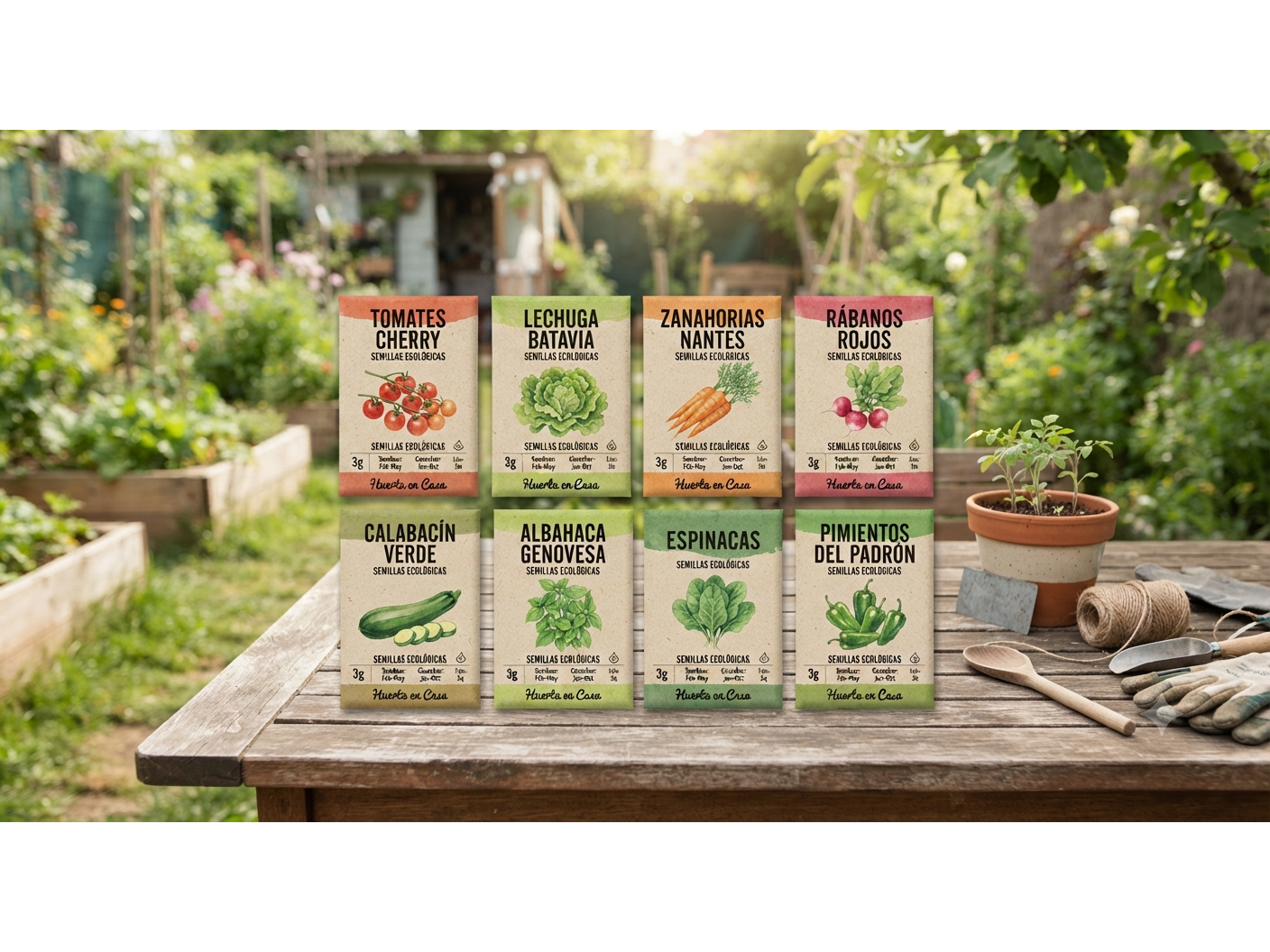 Semillas para Huerta en Sobre.