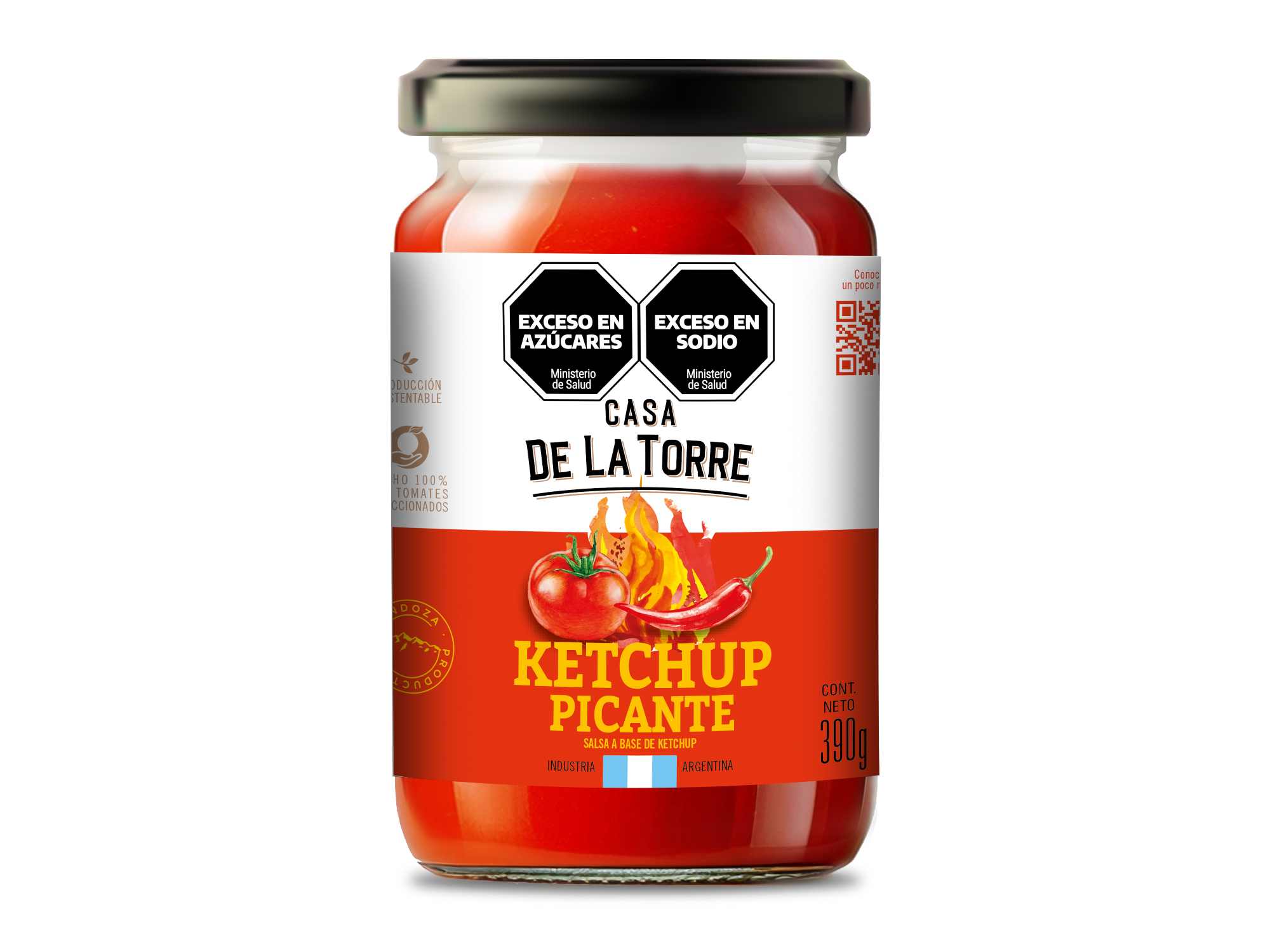 CASA DE LA TORRE KETCHUP PICANTE 390G