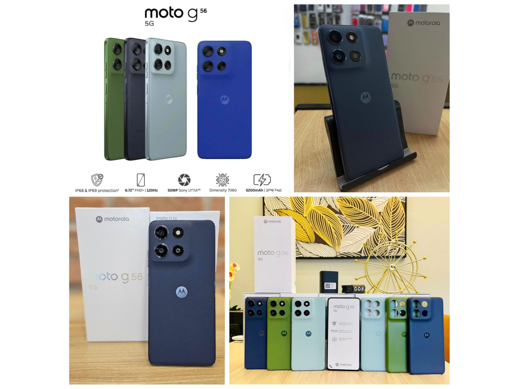 CELULAR MOTOROLA G56 5G 256GB 8GB COLOR PANTONE GRAY MIST (GRIS) IMPORTADOS