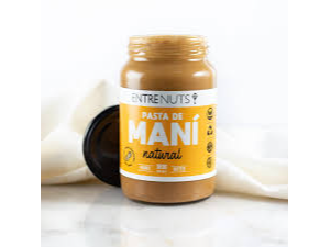 Pasta de mani sin azucar NATURAL Entre nuts 380 gr