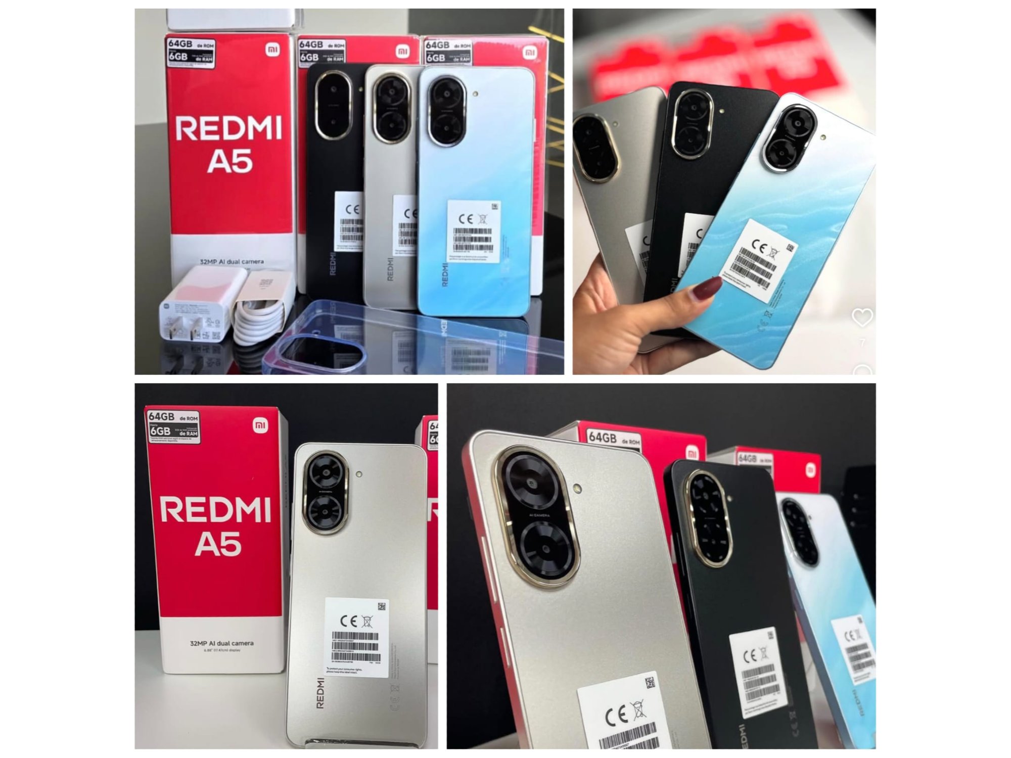 CELULAR REDMI A5 64GB/3+3 RAM OCEAN BLUE - CAMARA DUAL 32MP CON IA*