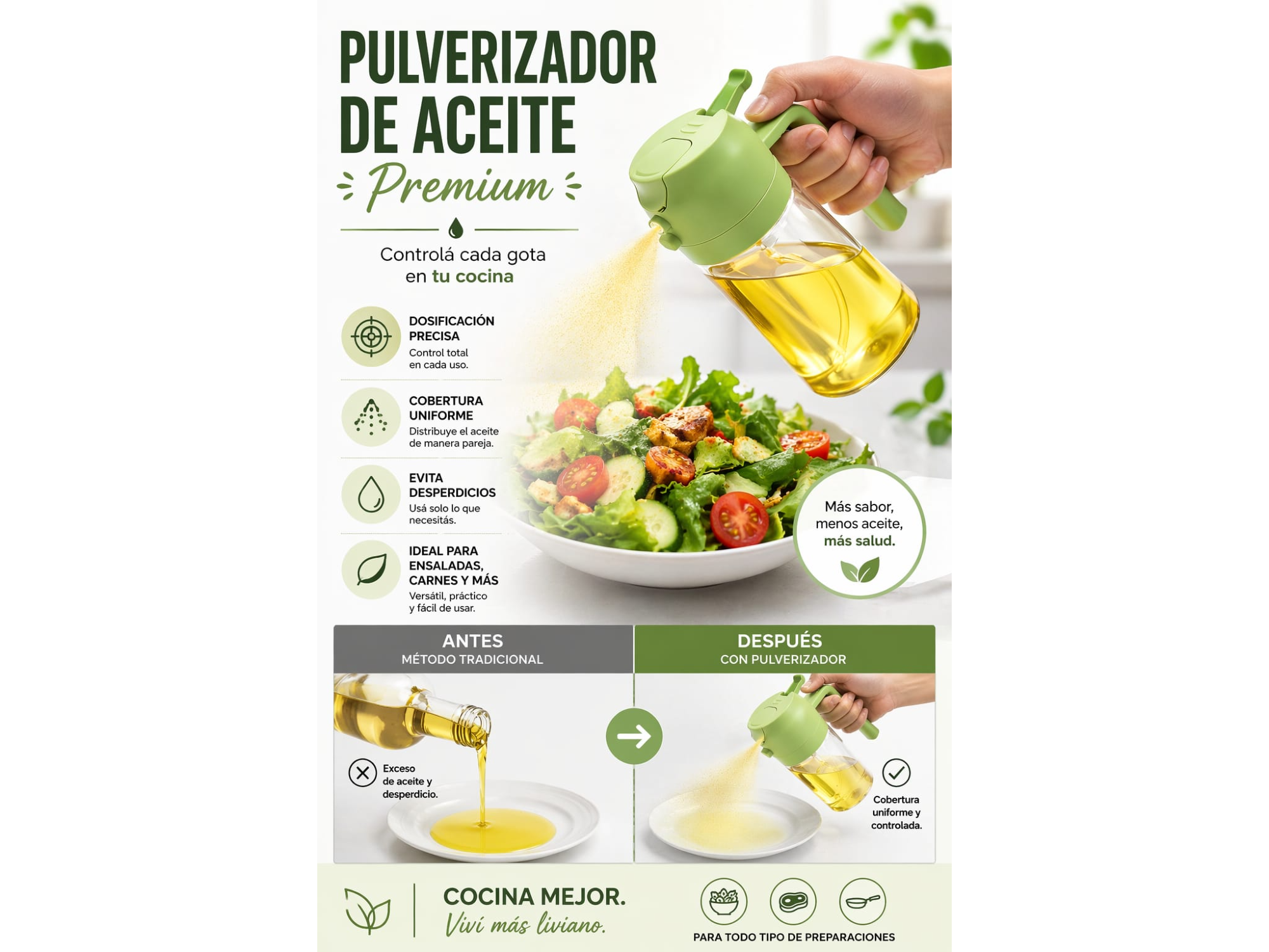 PULVERIZADOR ROCIADOR ACEITERO 600ML