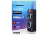 PARLANTE CYBERBEAT BAFLE POTENCIADO DOBLE WOOFER 12" BT LED/LASER CROWN MUSTANG 🔊🔈🔊