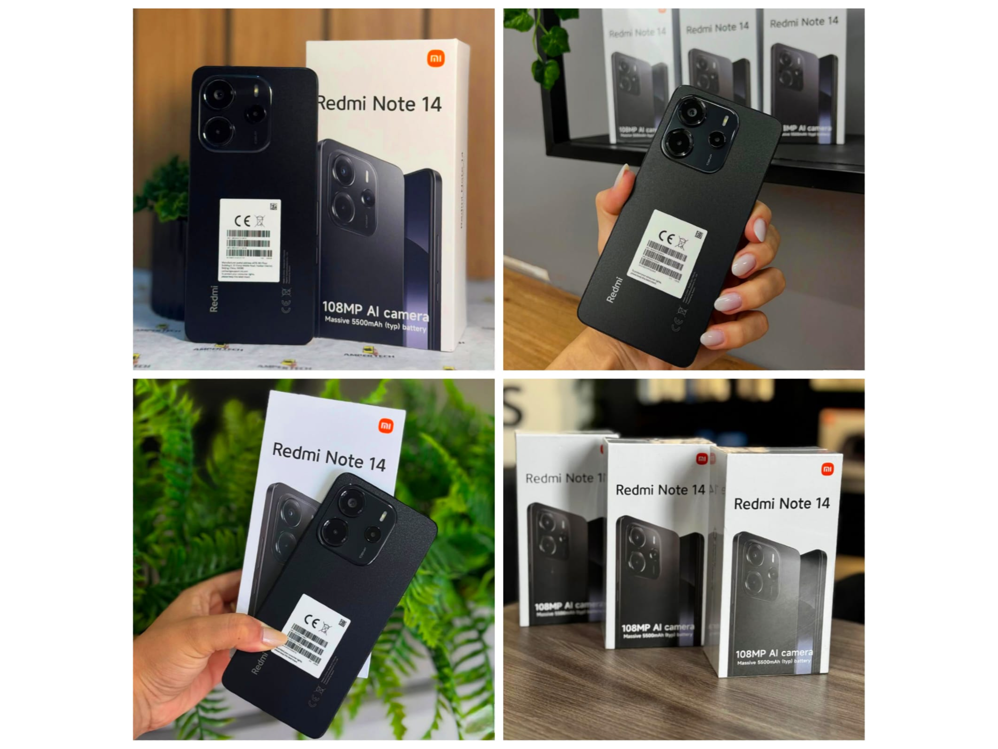 CELULAR REDMI NOTE 14 256GB/8RAM 108MP AI CAMERA MASSIVE 5500 MAH (TYP) BATTERY
