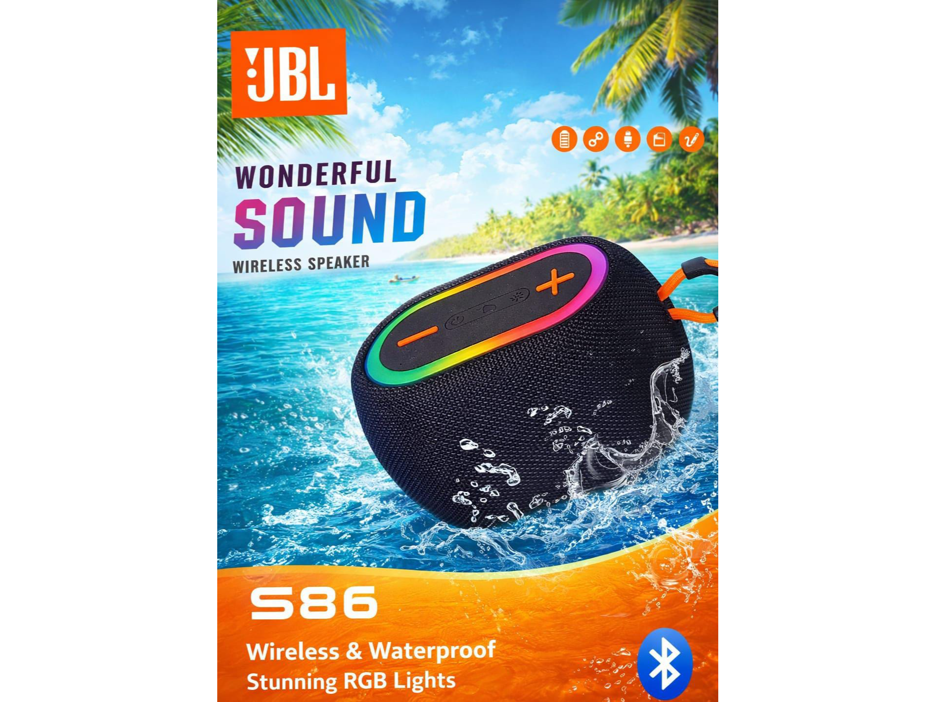 PARLANTE SPEAKER SIMIL JBL S86 WONDERFUL SOUND 🔊🔈🔊