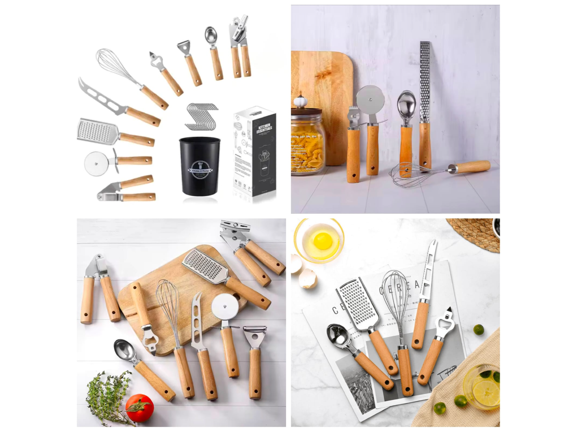 SET UTENSILLOS DE COCINA DE ACERO X 9 PIEZAS