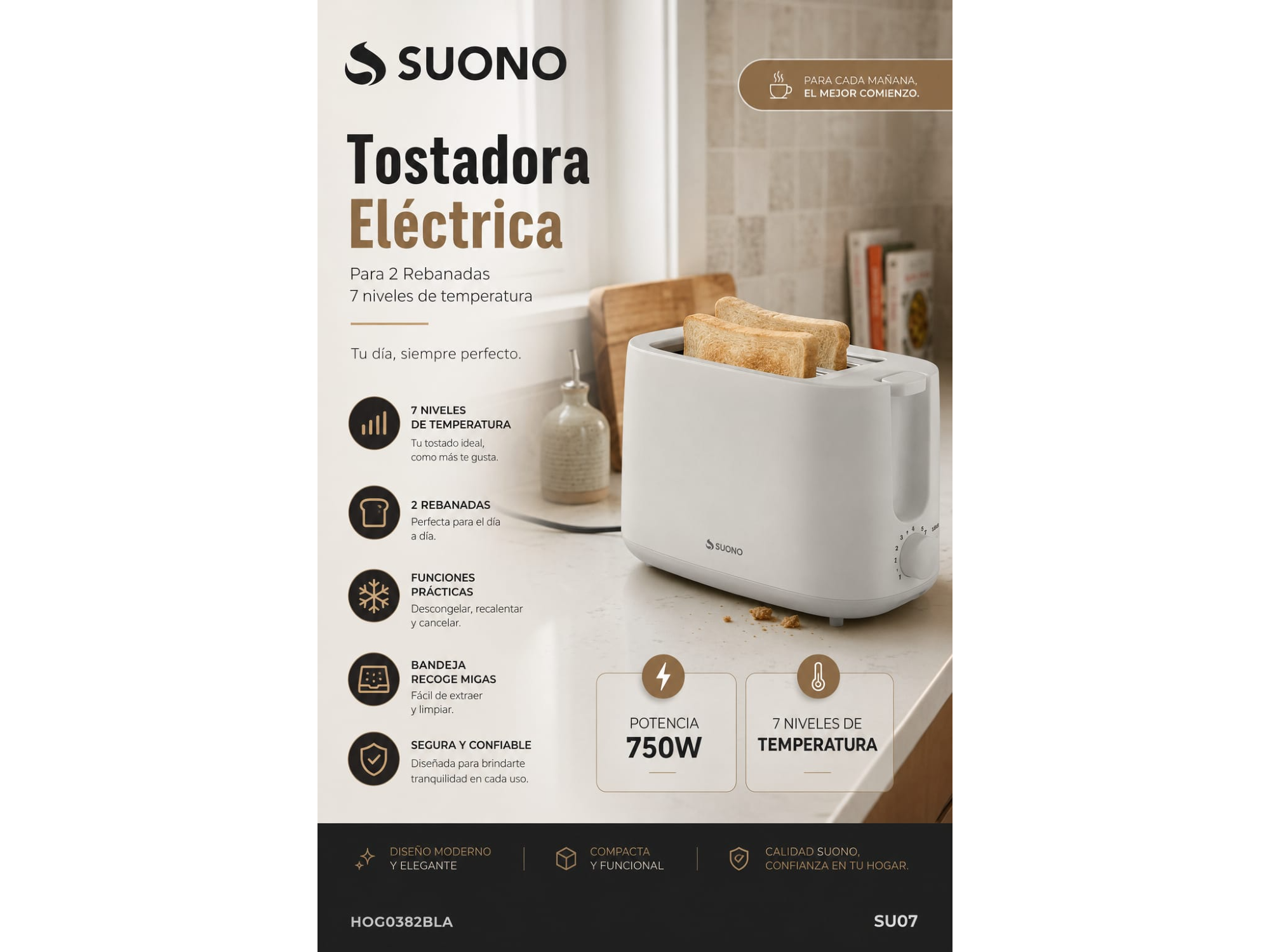 TOSTADORA ELÉCTRICA SUONO