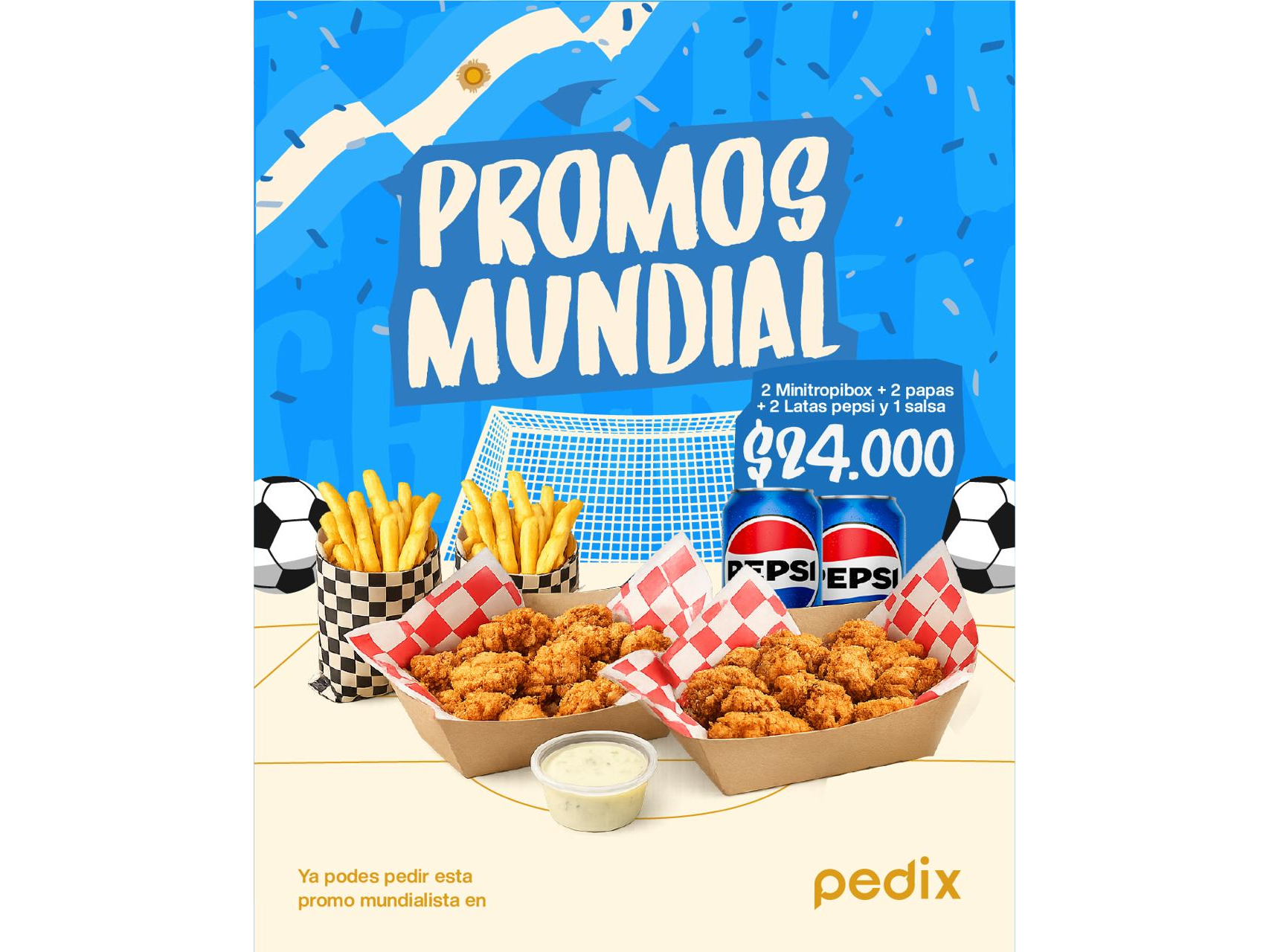 2 Mini tropi + 2 papas + 2 gaseosas