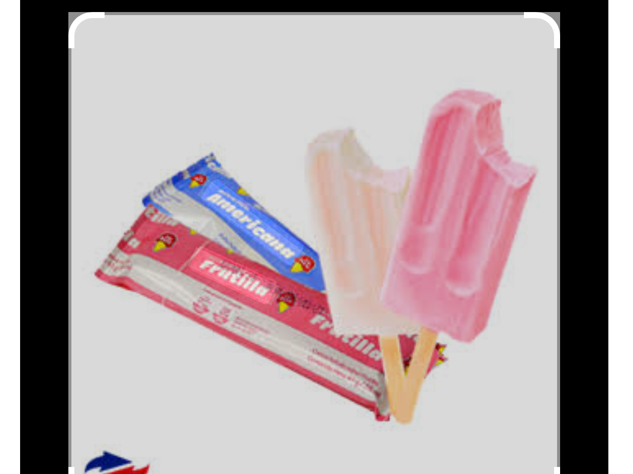Palito de crema americana y frutilla
