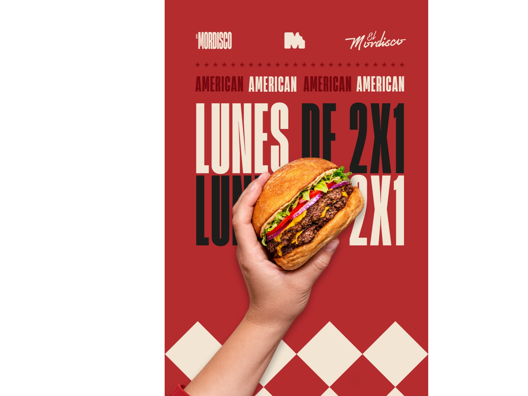 2x1 DOBLE EN BURGER SELECCIONADA de Mordisco - General Paz