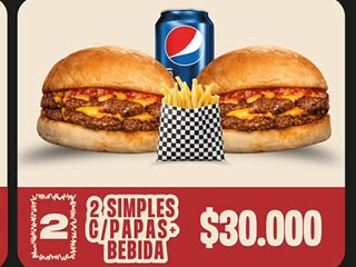 COMBO BURGER NRO 2 (C/BEBIDA)