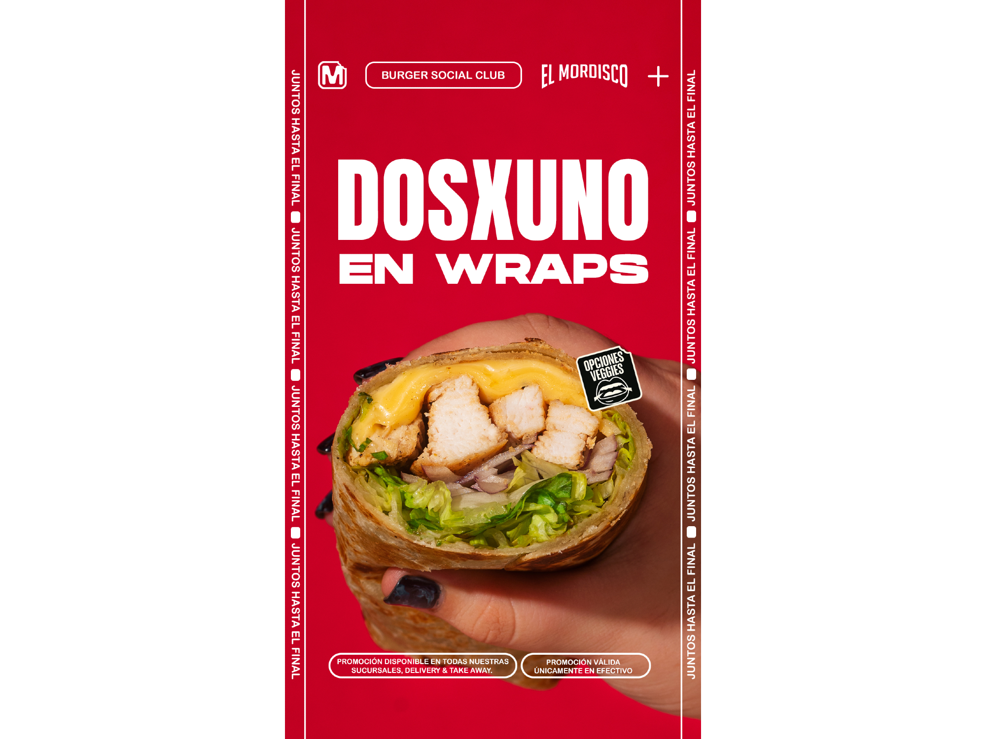 ¡MIERCOLES 2x1 EN WRAPS!