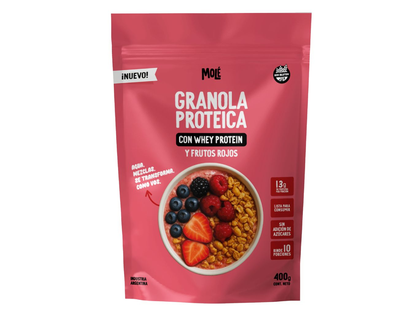 Granola Proteica Frutos Rojos