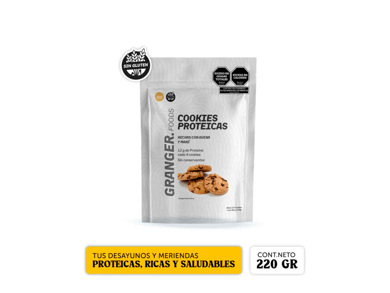 Cookies Proteicas con Chips de Chocolate
