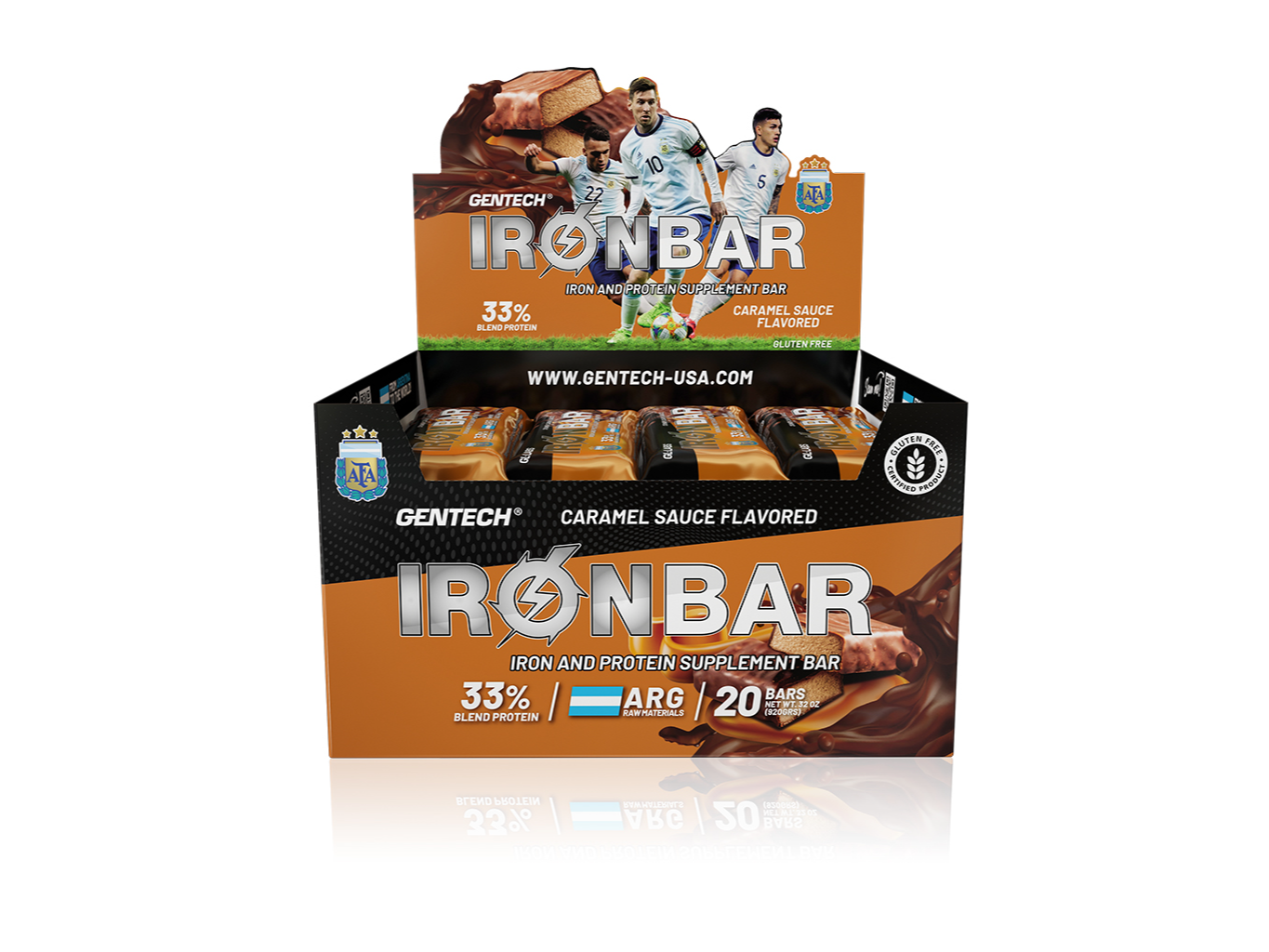 IRON BAR AFA BARRA PROTEICA DULCE DE LECHE x 20 Unidades