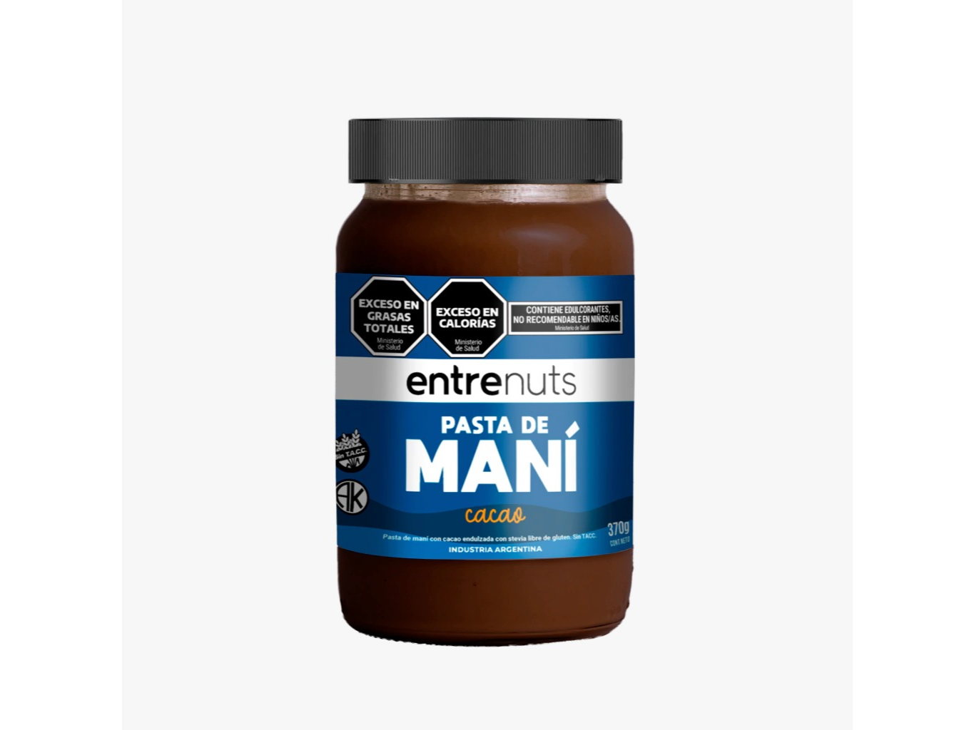 pasta de mani cacao 370g - entrenuts