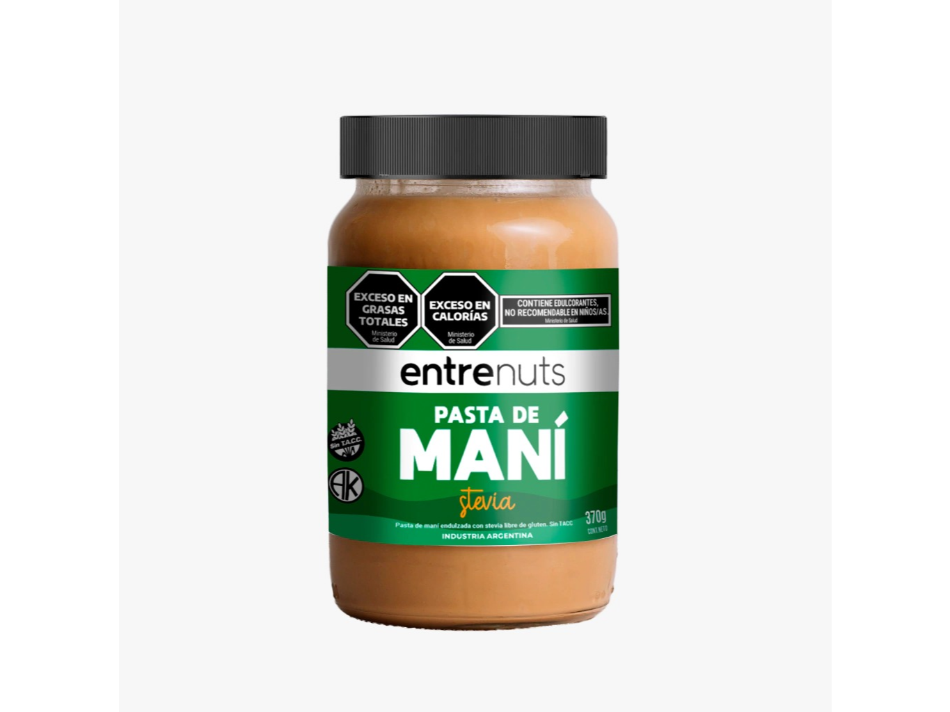 pasta de mani stevia 370g - entrenuts